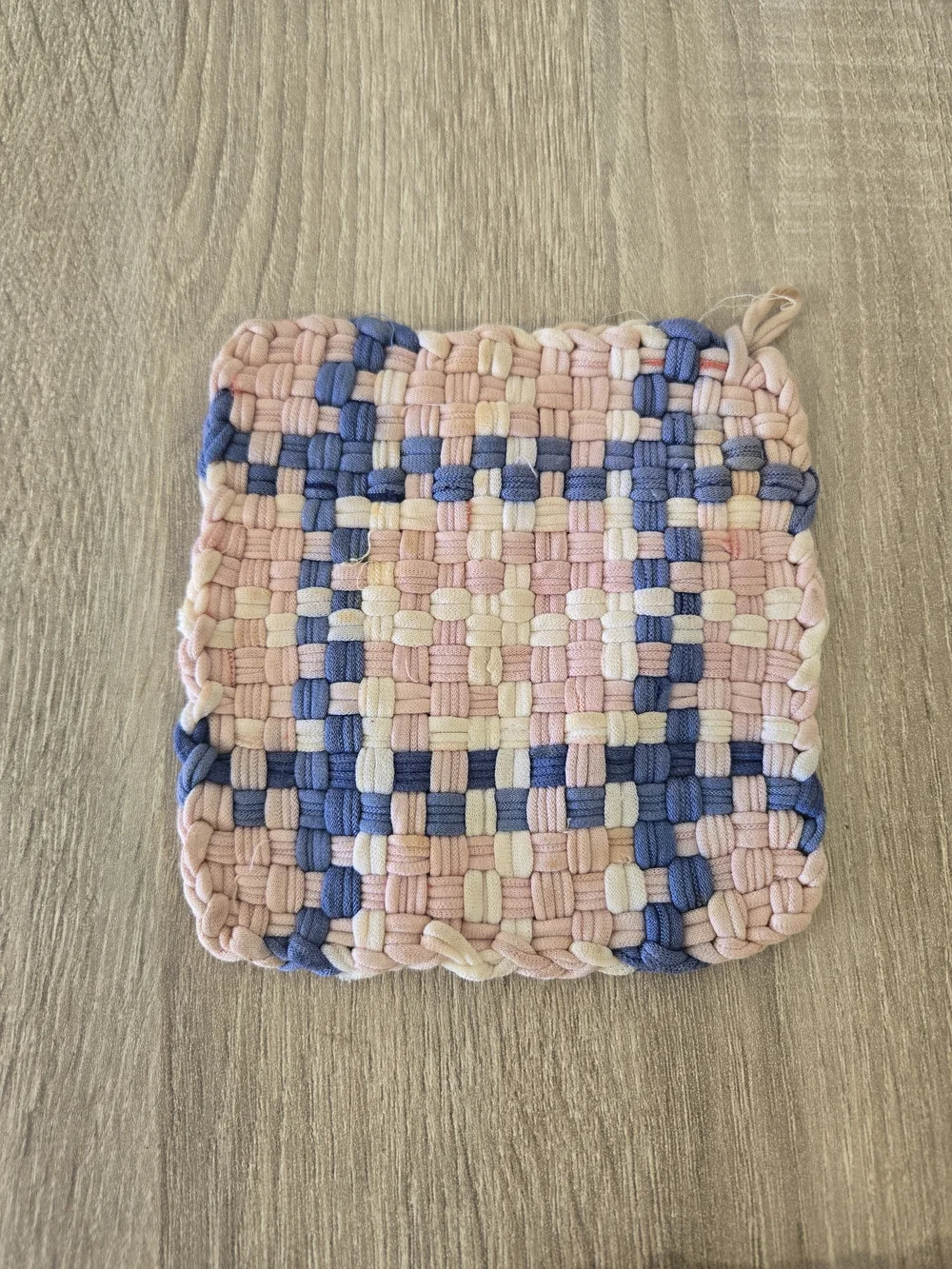 Vintage Handmade Woven Potholders Lot of 5 Cottagecore Kitchen Trivet Hotpad